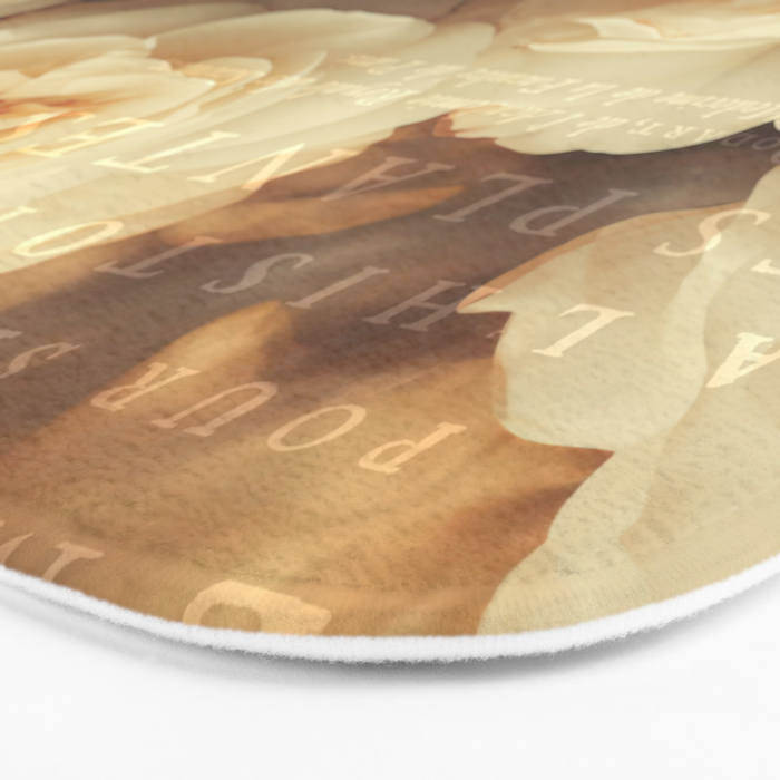 Floral Luxury In Twilight Sepia Peach Bath Mat Gallery Image 3