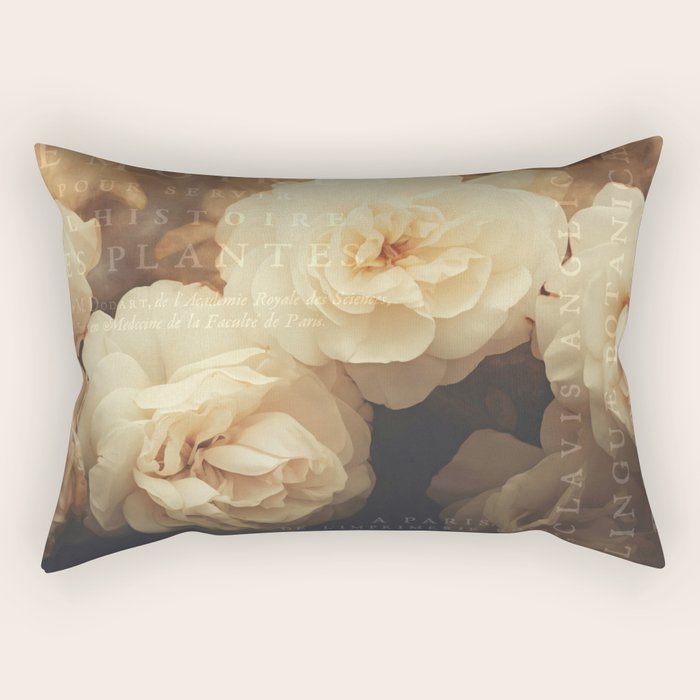 Floral Luxury In Twilight Sepia Peach Rectangular Pillow Gallery Image 1
