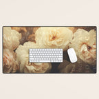 Floral Luxury In Twilight Sepia Peach Desk Mat Gallery Image 1