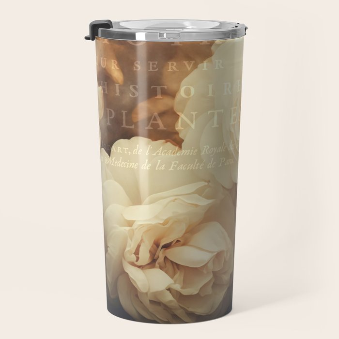 Floral Luxury In Twilight Sepia Peach Travel Mug Gallery Image 3