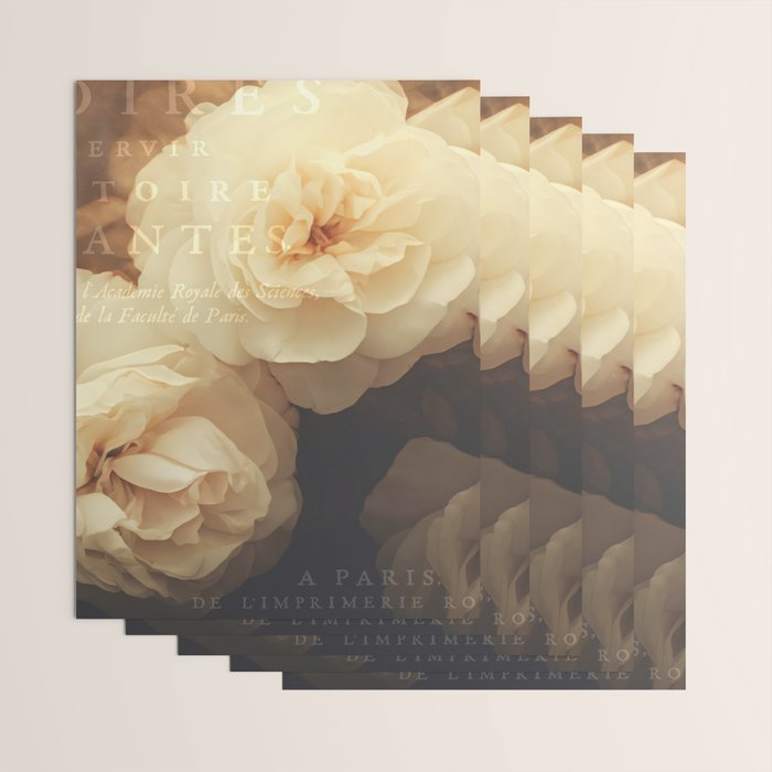 Floral Luxury In Twilight Sepia Peach Wrapping Paper Gallery Image 3