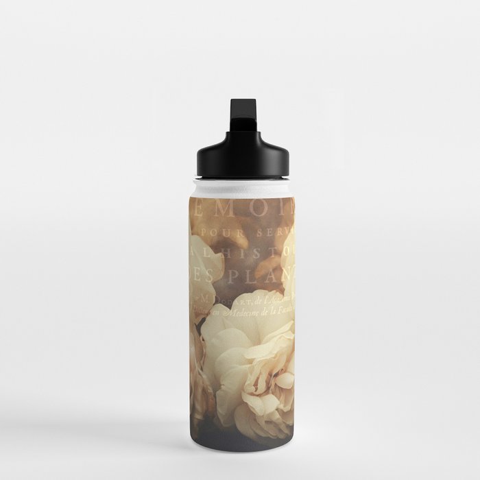 Floral Luxury In Twilight Sepia Peach Water Bottle Gallery Image 3