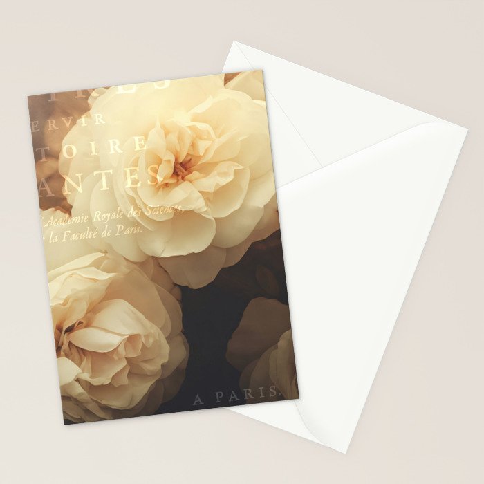 Floral Luxury In Twilight Sepia Peach Stationery Card Gallery Image 2