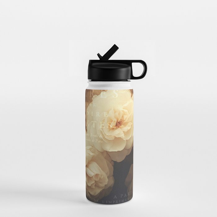 Floral Luxury In Twilight Sepia Peach Water Bottle Gallery Image 1