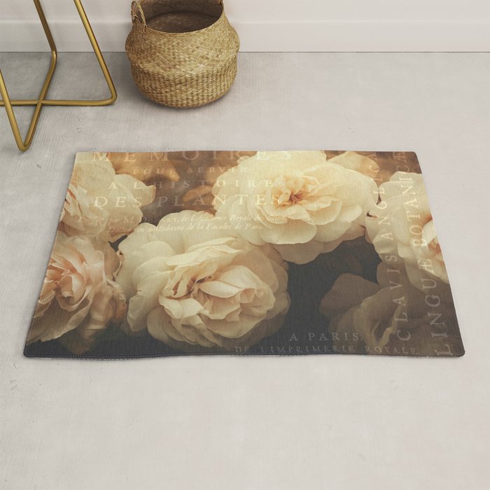 Floral Luxury In Twilight Sepia Peach Rug Gallery Image 1