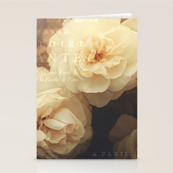Floral Luxury In Twilight Sepia Peach Stationery Card Gallery Image 2