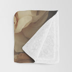 Floral Luxury In Twilight Sepia Peach Throw Blanket Gallery Image 3