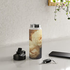 Floral Luxury In Twilight Sepia Peach Water Bottle Gallery Image 4