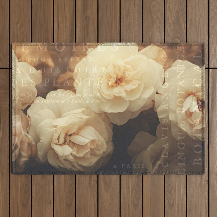 Floral Luxury In Twilight Sepia Peach Outdoor Rug Gallery Image 1