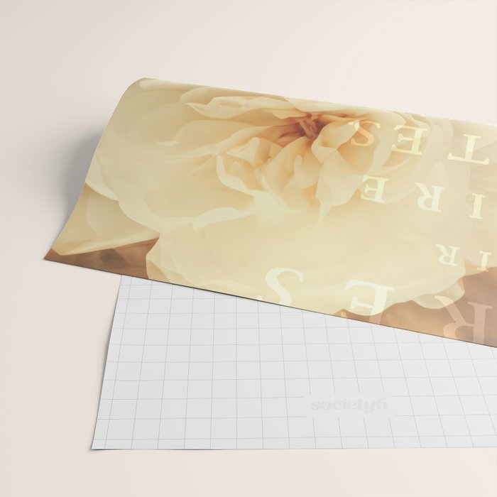 Floral Luxury In Twilight Sepia Peach Wrapping Paper Gallery Image 2