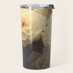 Floral Luxury In Twilight Sepia Peach Travel Mug Gallery Image 2