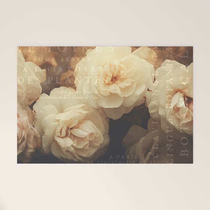 Floral Luxury In Twilight Sepia Peach Welcome Mat Gallery Image 1