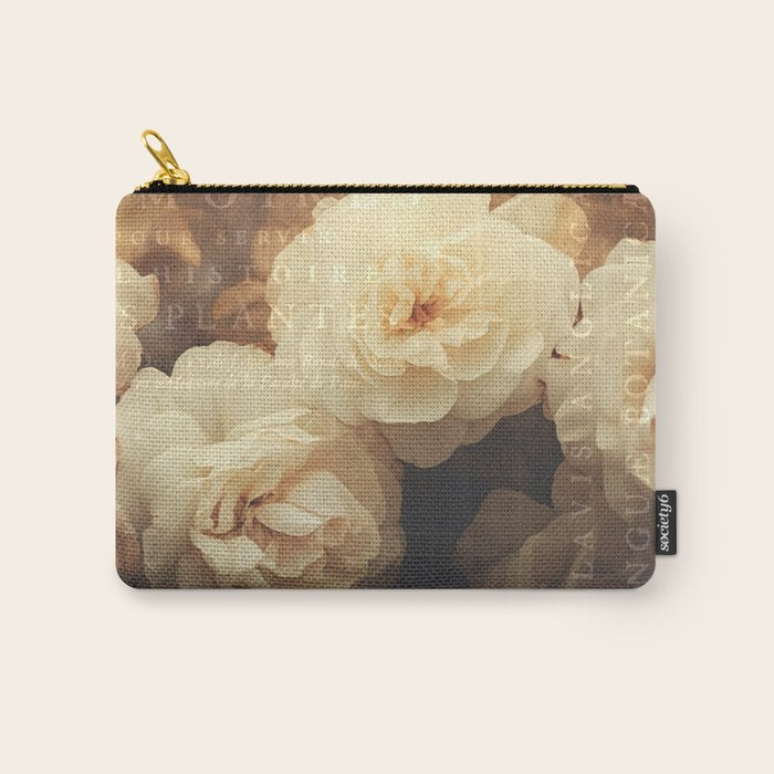 Floral Luxury In Twilight Sepia Peach Carry All Pouch Gallery Image 1