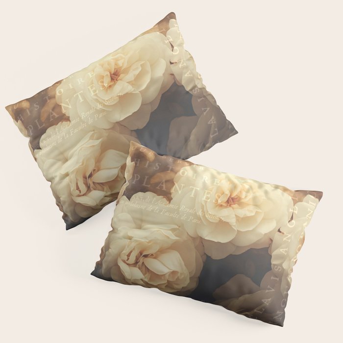 Floral Luxury In Twilight Sepia Peach Pillow Sham Gallery Image 1