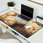 Floral Luxury In Twilight Sepia Peach Desk Mat Gallery Image 2