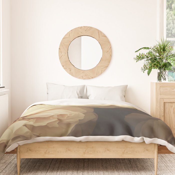 Floral Luxury In Twilight Sepia Peach Duvet Cover Gallery Image 3