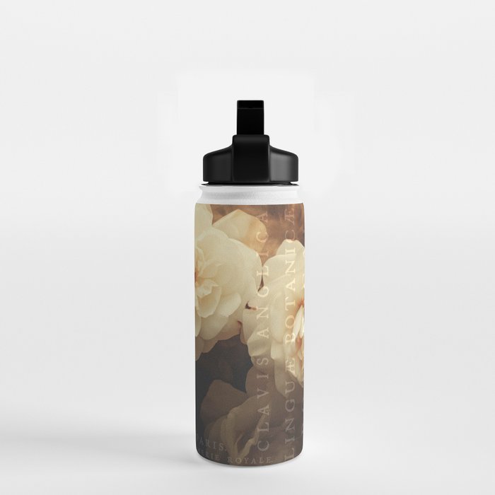 Floral Luxury In Twilight Sepia Peach Water Bottle Gallery Image 2