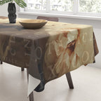 Floral Luxury In Twilight Sepia Peach Tablecloth Gallery Image 3