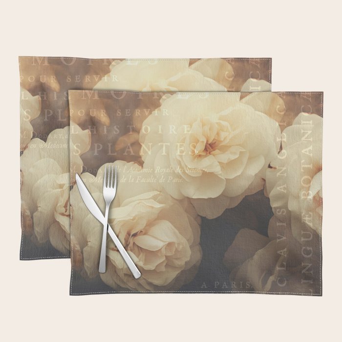 Floral Luxury In Twilight Sepia Peach Placemat Gallery Image 1