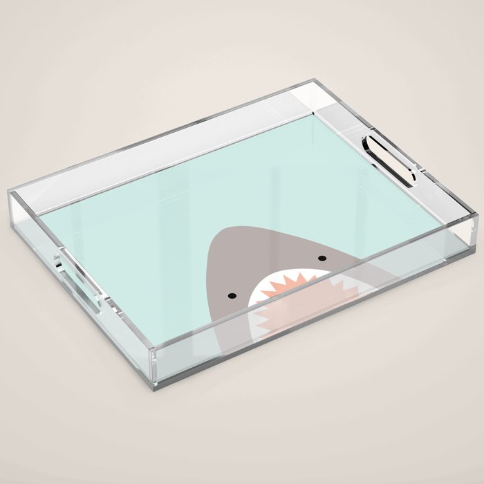 shark attack Acrylic Tray Gallery Image 1