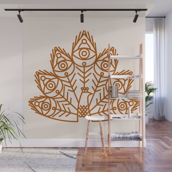 Cosmic Peacock Wall Mural Gallery Image 1