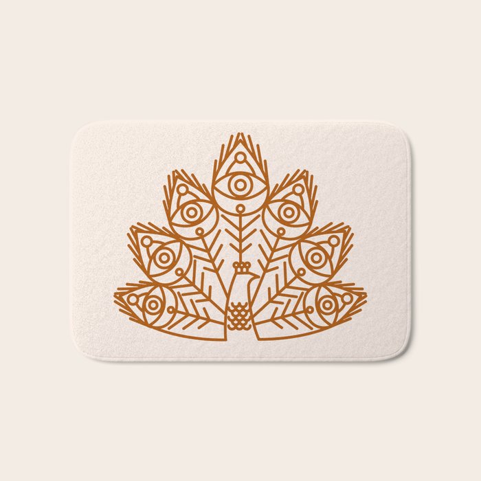 Cosmic Peacock Bath Mat Gallery Image 1