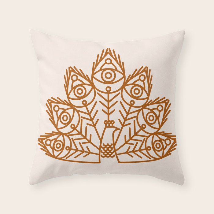 Cosmic Peacock Throw Pillow Gallery Image 6