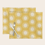 Boho Summer Sun Pattern IV Bright Yellow Placemat Gallery Image 1