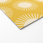Boho Summer Sun Pattern IV Bright Yellow Welcome Mat Gallery Image 2