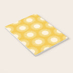 Boho Summer Sun Pattern IV Bright Yellow Notebook Gallery Image 3