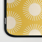 Boho Summer Sun Pattern IV Bright Yellow Laptop Sleeve Gallery Image 3