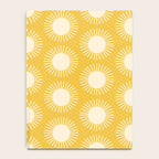 Boho Summer Sun Pattern IV Bright Yellow Notebook Gallery Image 4