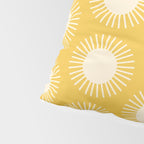 Boho Summer Sun Pattern IV Bright Yellow Pillow Sham Gallery Image 4