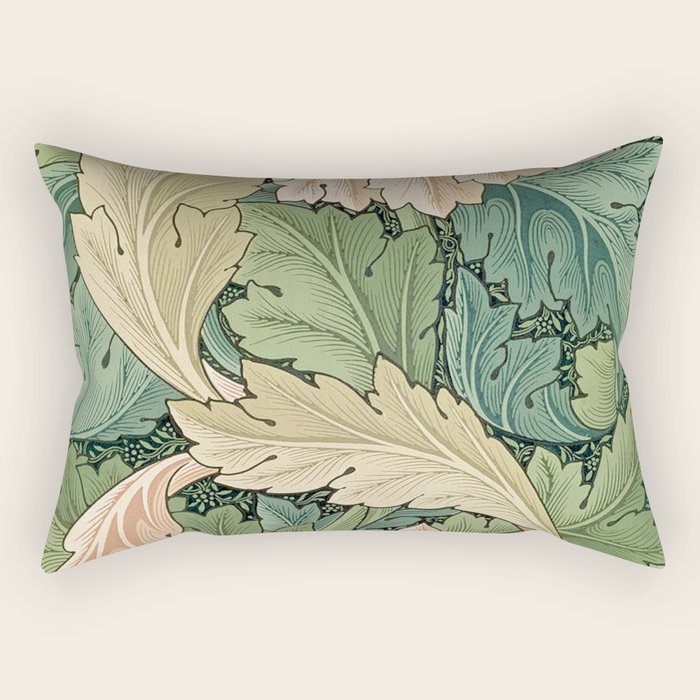 William Morris Acanthus Forest Green Rectangular Pillow Gallery Image 2