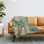William Morris Acanthus Forest Green Throw Blanket Gallery Image 1