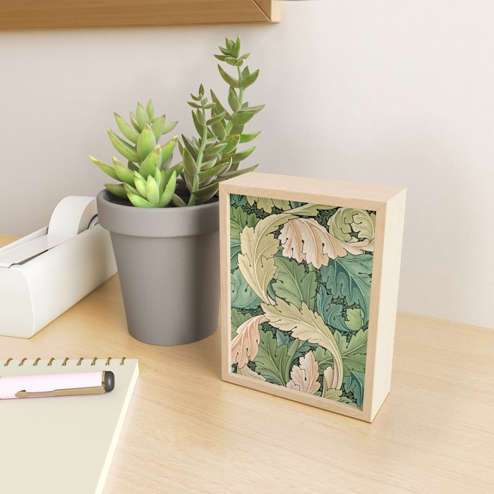 William Morris Acanthus Forest Green Mini Art Print Gallery Image 2