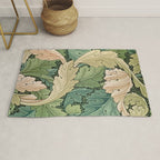 William Morris Acanthus Forest Green Rug Gallery Image 1