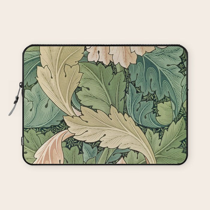 William Morris Acanthus Forest Green Laptop Sleeve Gallery Image 1