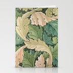 William Morris Acanthus Forest Green Stationery Card Gallery Image 2