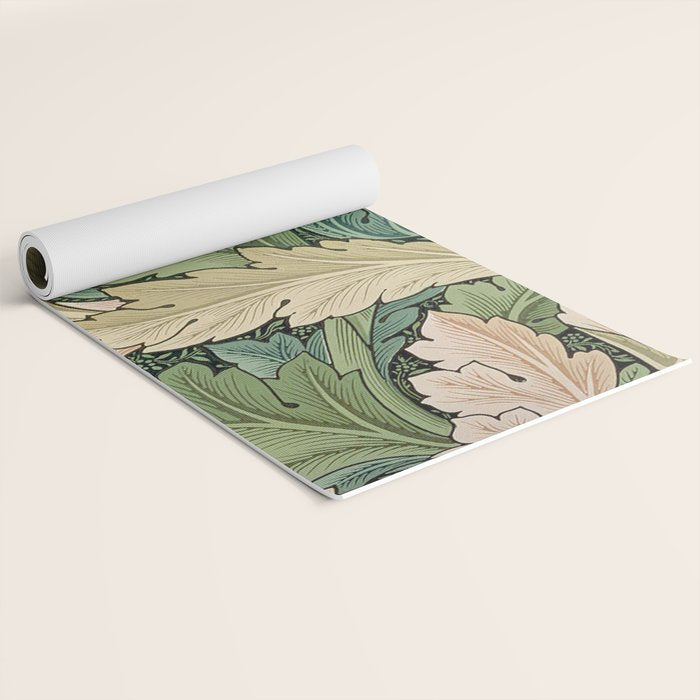William Morris Acanthus Forest Green Yoga Mat Gallery Image 2