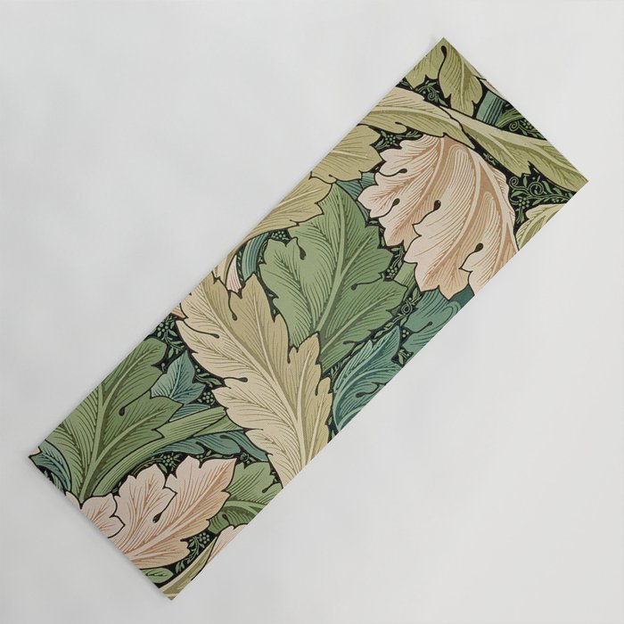 William Morris Acanthus Forest Green Yoga Mat Gallery Image 1