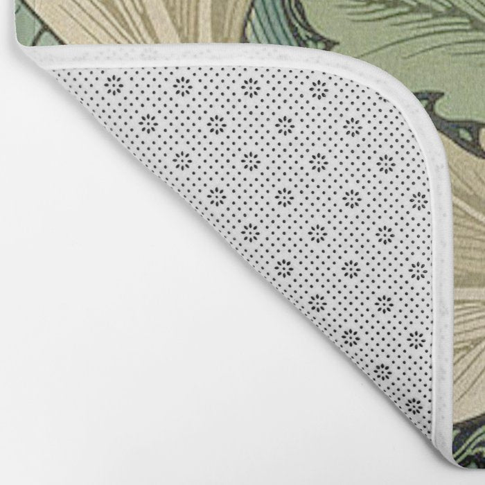 William Morris Acanthus Forest Green Bath Mat Gallery Image 2