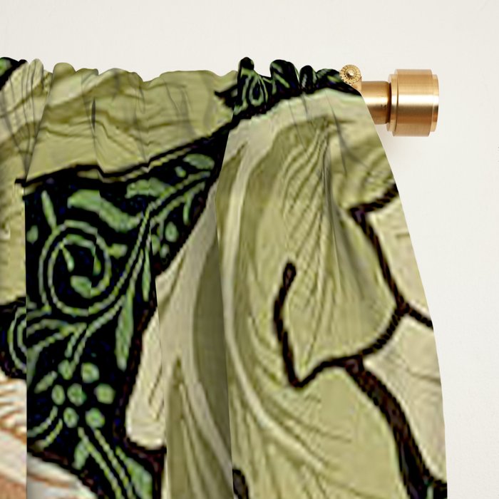 William Morris Acanthus Forest Green Window Curtain Gallery Image 2