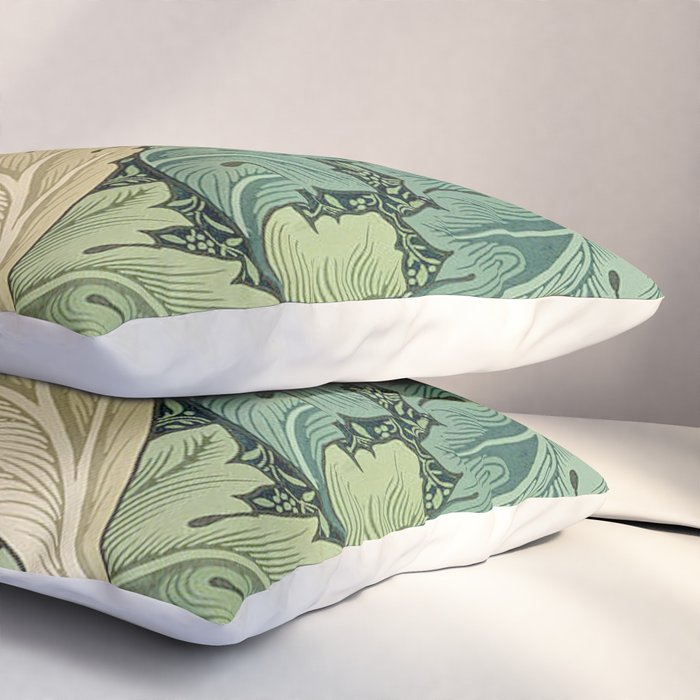 William Morris Acanthus Forest Green Pillow Sham Gallery Image 3