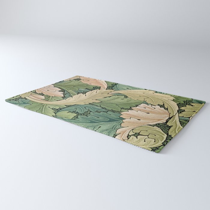 William Morris Acanthus Forest Green Rug Gallery Image 3
