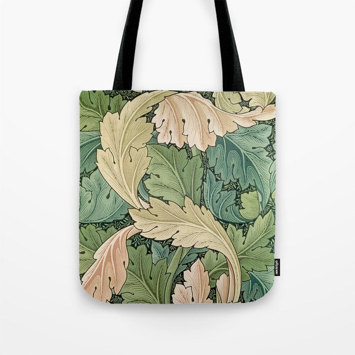 William Morris Acanthus Forest Green Tote Bag Gallery Image 1