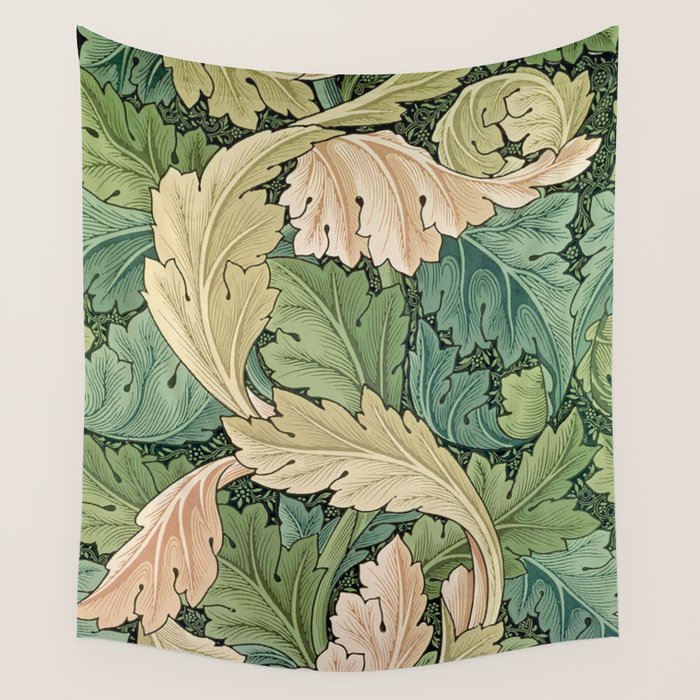 William Morris Acanthus Forest Green Wall Tapestry Gallery Image 4