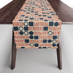 Red & Blue Hand-drawn Pattern #1 Table Runner Gallery Image 1