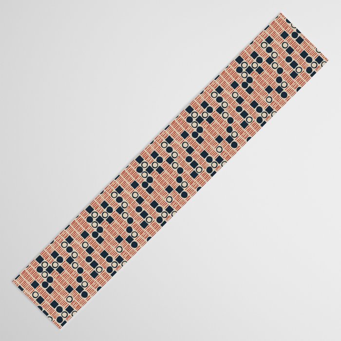 Red & Blue Hand-drawn Pattern #1 Table Runner Gallery Image 3