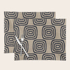 Mud Cloth Concentric Pattern 771 Black and Beige Placemat Gallery Image 1